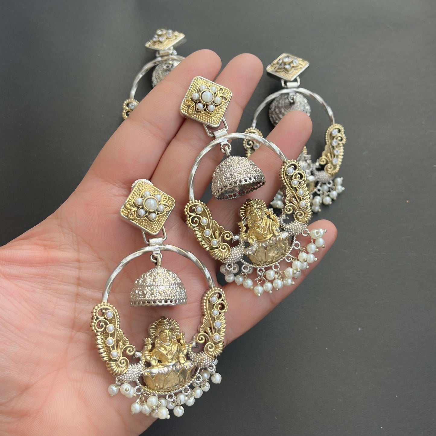 Araadh Laxmi Maa Chandbali Earrings