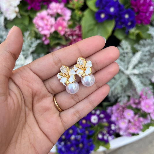 Floral Pearl Earrings