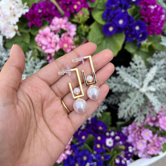 Pearl Square Hoops