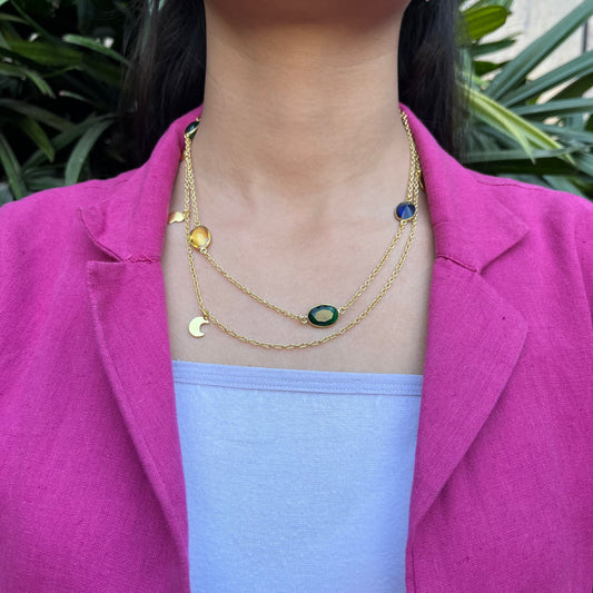 Gemstone Celestial Necklace