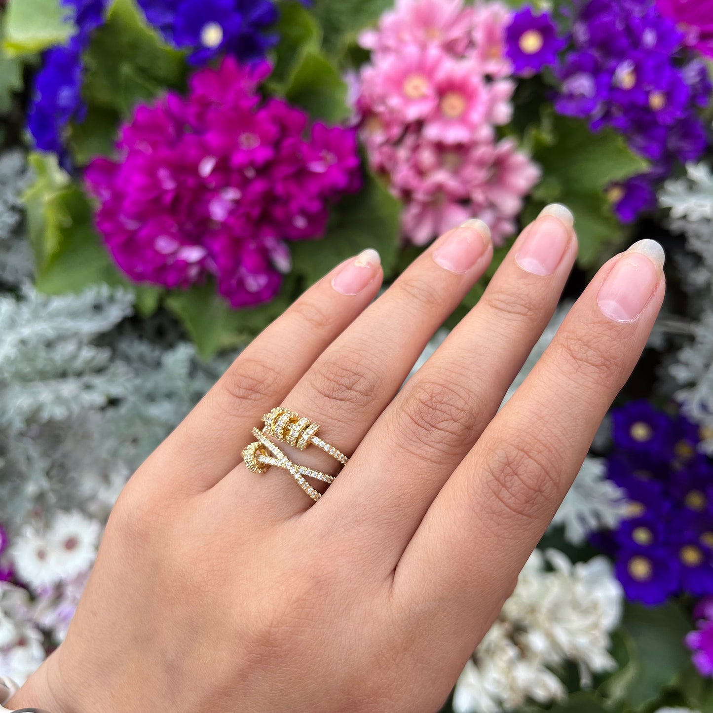 Abstract Dainty Ring